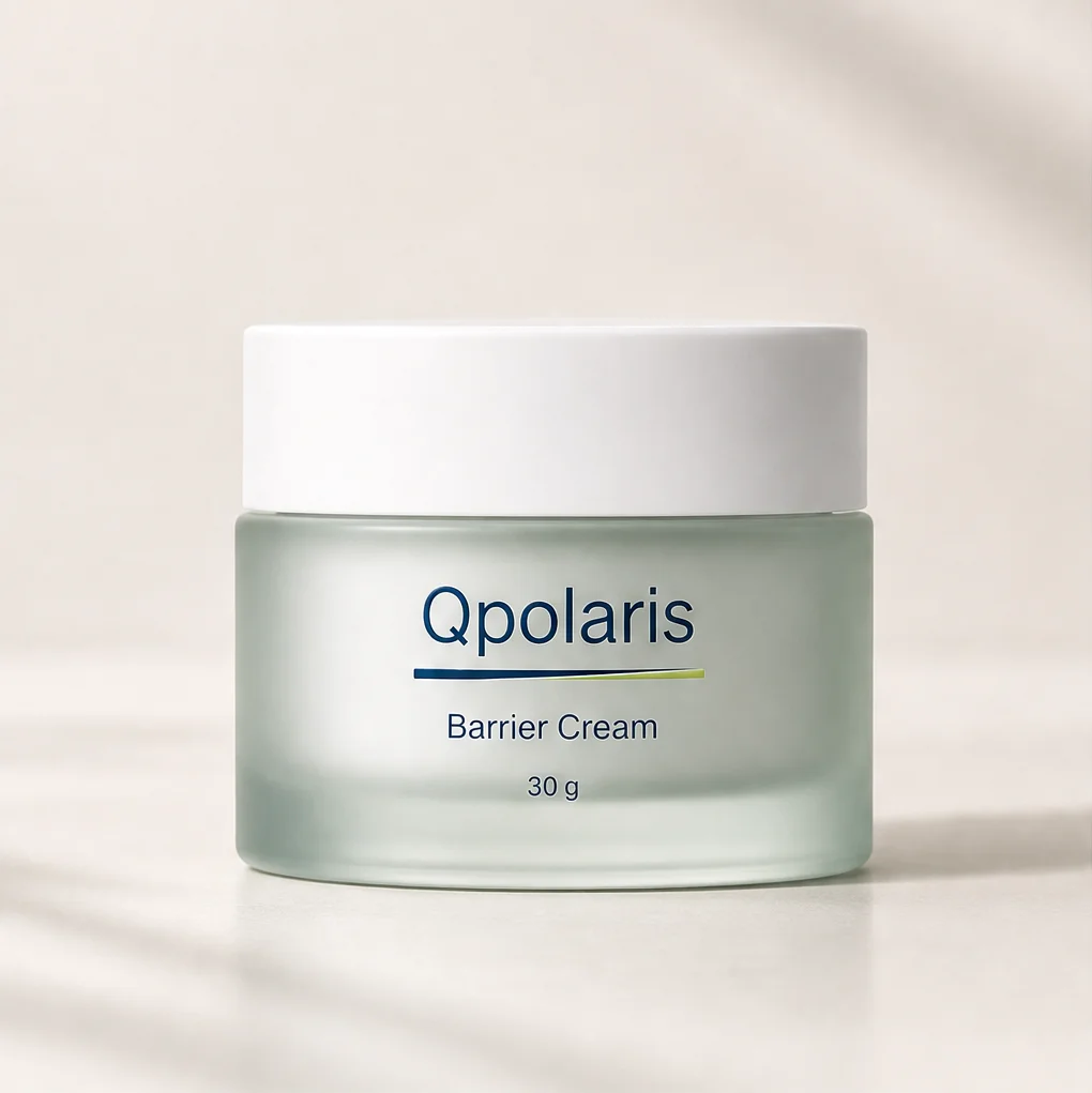 تصور لصورة عبوة لوشن التحضير للخطوة الأولى من خط Qpolaris الأساسي